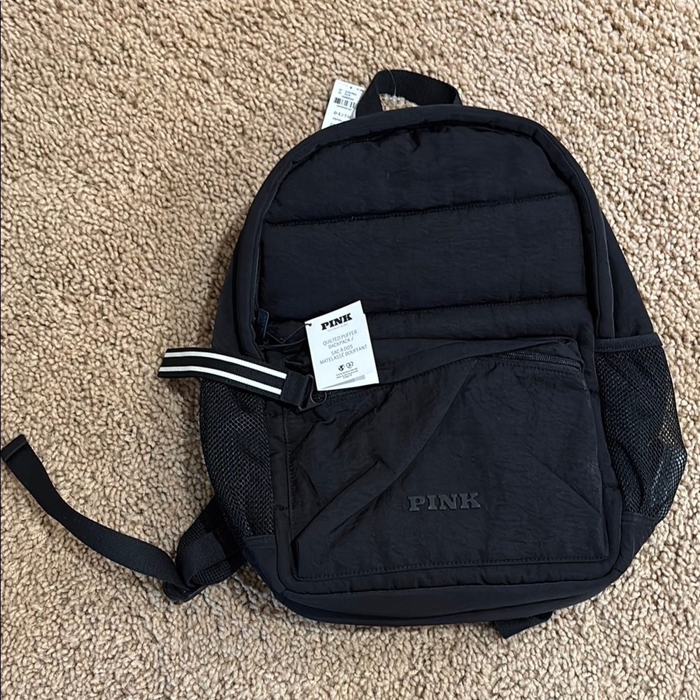 PINK Victoria's Secret Black Backpack Compact Design